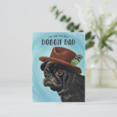 Carte Postale Best Chien Papa Carlin Puppy Fête des pères (Debout devant)