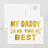 Carte Postale Best Daddy (Devant / Derrière)