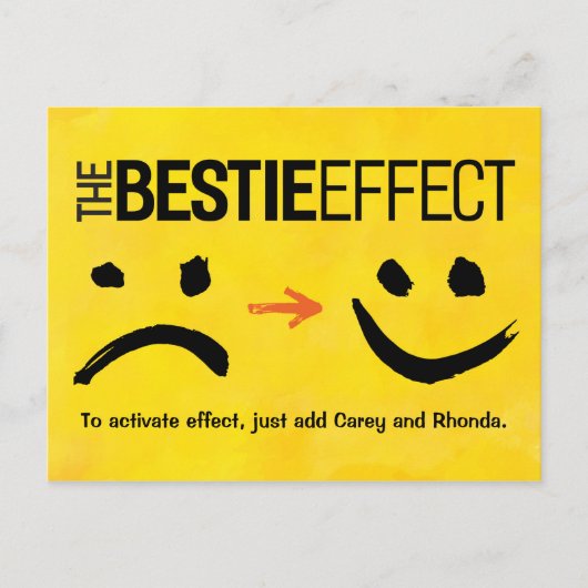 Carte Postale Best Friend Postcard, The Bestie Effect (Devant)