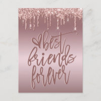 Best Friends Forever Rose Gold Parties scintillant