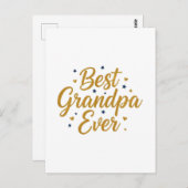 Carte Postale best grandpa ever  (Devant / Derrière)