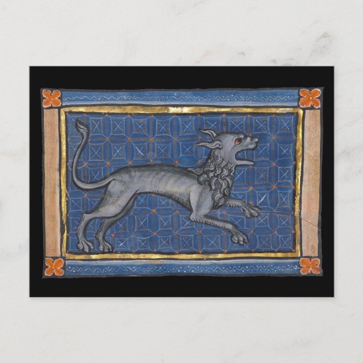 Carte Postale Bestiaire médiéval Hyena c. 1270 (Devant)