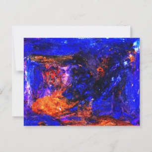 Carte Postale Bête bleue Courir le feu