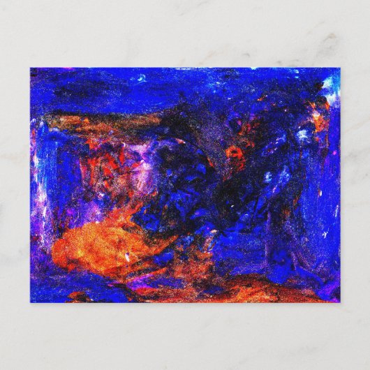 Carte Postale Bête bleue Courir le feu (Devant)