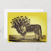 Carte Postale Bête de blasphème du livre de l'Apocalypse (Devant / Derrière)