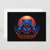 Carte Postale Bête de Bray Road Cryptid Créature (Devant / Derrière)