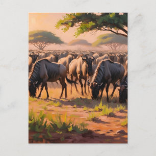 Carte Postale Bête sauvage dans la savane