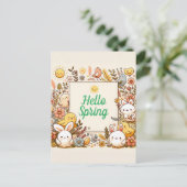 Carte Postale Bêtes, Hello Spring, Post-croisement (Debout devant)