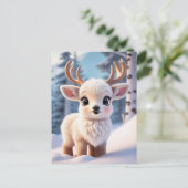 Carte Postale Bêtes, hiver, Elk, Post-croisement (Debout devant)