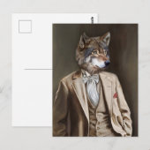 Carte Postale Bêtes nobles - Dandy Wolf (Devant / Derrière)