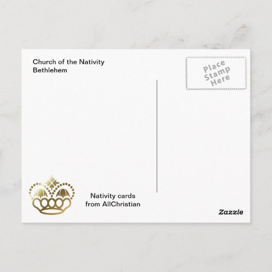 Carte Postale Bethléem (Dos)