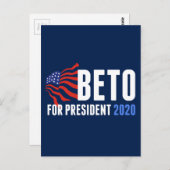 Carte Postale Beto O'Rourke à la présidence 2020 (Devant / Derrière)