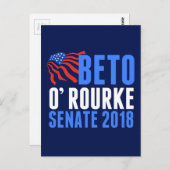 Carte Postale Beto O'Rourke pour le Sénat 2018 (Devant / Derrière)