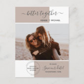 Carte Postale Better Together Photo Save the Date Mariage Modern (Devant)