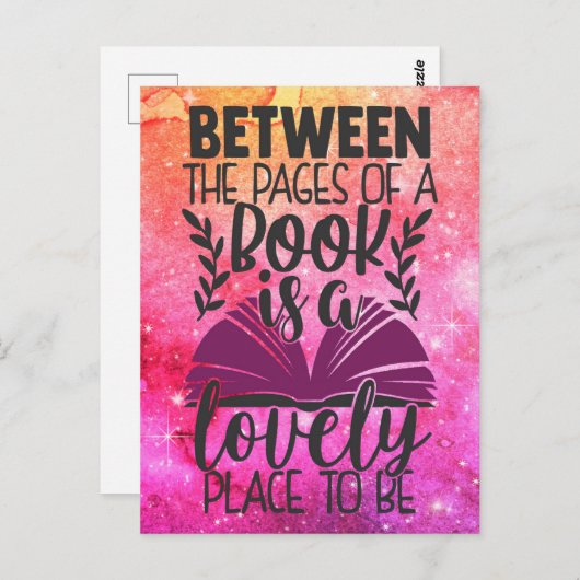 Carte Postale Between the Pages of a Book (Devant / Derrière)