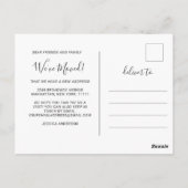 Carte Postale Beurre Bleu mignon Fleur Faire-part de déplacement (Dos)