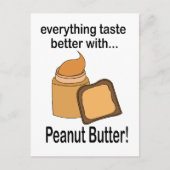 Carte Postale Beurre d'arachide Pain Nourriture mange (Devant)