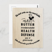 Carte Postale Beurre de vintage 1941 (Devant / Derrière)
