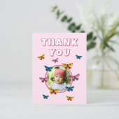 Carte Postale Beurre rose mou Merci d'anniversaire Photo (Debout devant)