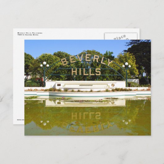 Carte postale Beverly Hills (Devant / Derrière)