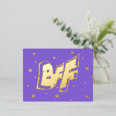 Carte postale BFF Friendship Stars Gold Foil (Debout devant)