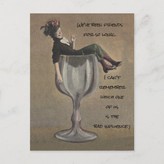Carte Postale BFF Nous avons été amis mauvaise influence amusant