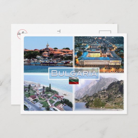 Carte Postale BG Nesebar - Carré de l'indépendance - Sofia - (Devant / Derrière)