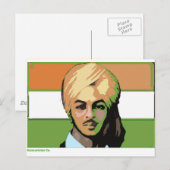 Carte Postale Bhagat Singh : Un héros révolutionnaire (Devant / Derrière)