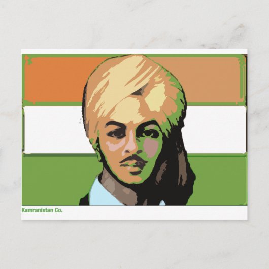 Carte Postale Bhagat Singh : Un héros révolutionnaire (Devant)