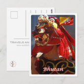Carte Postale Bhoutan - Danse masquée - (Devant / Derrière)