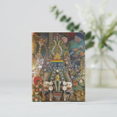 Carte Postale Bhoutan. Des gâteaux cérémoniels réalisés par des (Debout devant)