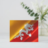 Carte Postale Bhoutan - Drapeau - (Debout devant)