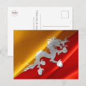 Carte Postale Bhoutan - Drapeau - (Devant / Derrière)