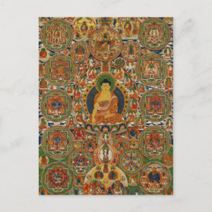Carte Postale Bhutanese painted complete mandala