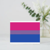 Carte Postale Bi Flies De Drapeau Pour La Fierté Bisexuelle (Debout devant)