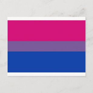 Carte Postale Bi Flies De Drapeau Pour La Fierté Bisexuelle