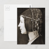 Carte Postale Bianca Sforza par Leonardo da Vinci (Devant / Derrière)