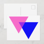 Carte Postale Biangles Fierté Bisexuelle (Devant / Derrière)