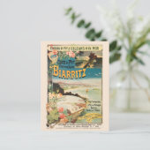 Carte Postale Biarritz France Vintage Poster 1897 (Debout devant)