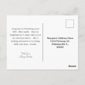 Carte Postale Bib de course de Run. Marche. Vomit. Pictogramme (Dos)