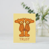 Carte Postale Bible Bears ~ Trust Scripture 2 ~ Flashcard (Debout devant)