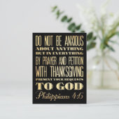 Carte Postale Bible biblique chrétienne - Philippiens 4:6 (Debout devant)