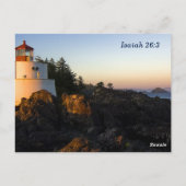 Carte Postale Bible chrétienne contre Ésaïe 26:3 Paix (Dos)