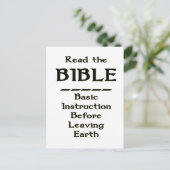 Carte Postale Bible - Instruction De Base Avant De Quitter La Te (Debout devant)
