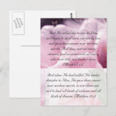 Carte Postale Bible passage, beauté rose (Devant / Derrière)