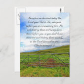 Carte Postale Bible passage, champs écossais (Devant / Derrière)