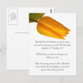Carte Postale Bible passage, tulipe jaune (Devant / Derrière)