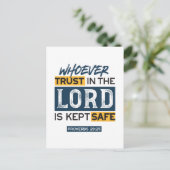 Carte Postale Bible Quote Art - Proverbs 29:25 Trust in God (Debout devant)
