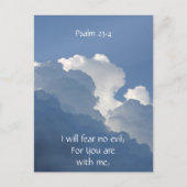 Carte Postale Bible Scripture Psalm 23:4 Fear No Evil... (Devant)