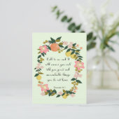 Carte Postale Bible Verse Art - Jérémie 33:3 (Debout devant)